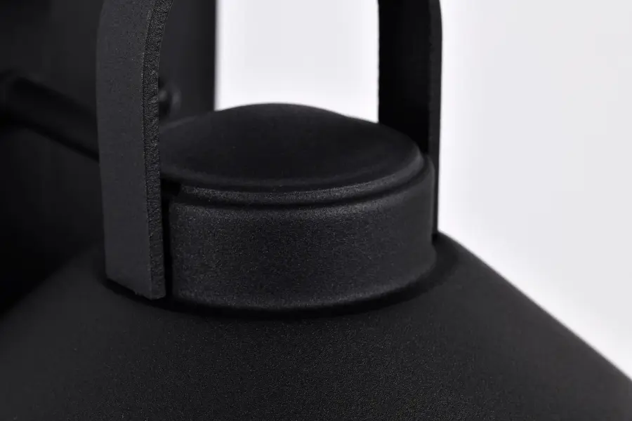 Ridge Small Outdoor Wall Lantern in Black with Clear Seeded Glass - Image 14