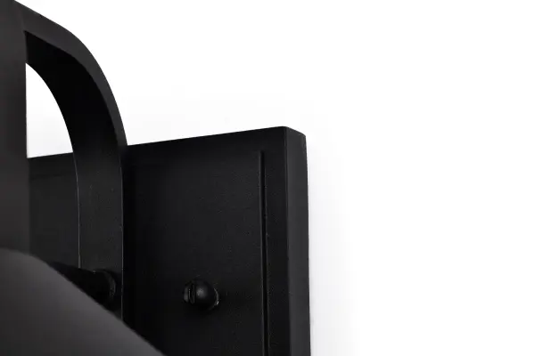 Ridge Medium Outdoor Wall Lantern in Black with Clear Seeded Glass - Image 13