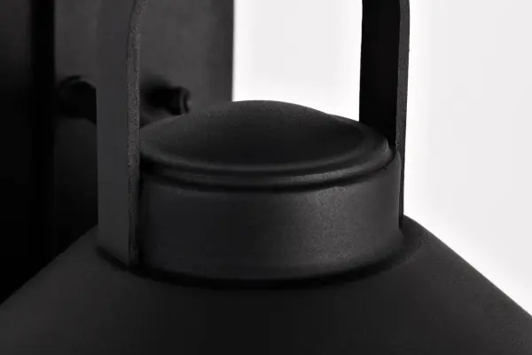 Ridge Medium Outdoor Wall Lantern in Black with Clear Seeded Glass - Image 15