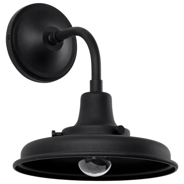 Morris Small Outdoor Wall Lantern in Black - Image 1