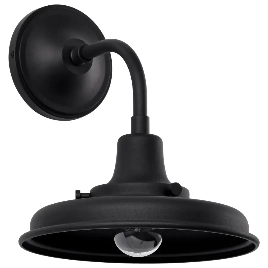 Morris Small Outdoor Wall Lantern in Black - Image 1