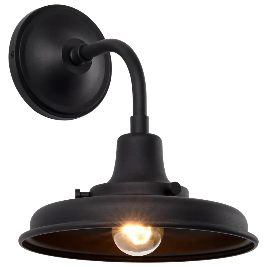 Morris Small Outdoor Wall Lantern in Black - Image 2