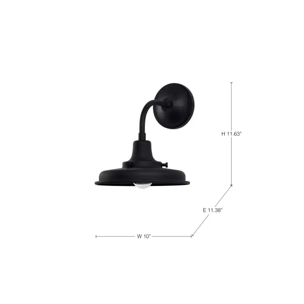 Morris Small Outdoor Wall Lantern in Black - Image 17