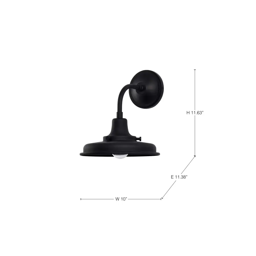 Morris Small Outdoor Wall Lantern in Black - Image 17