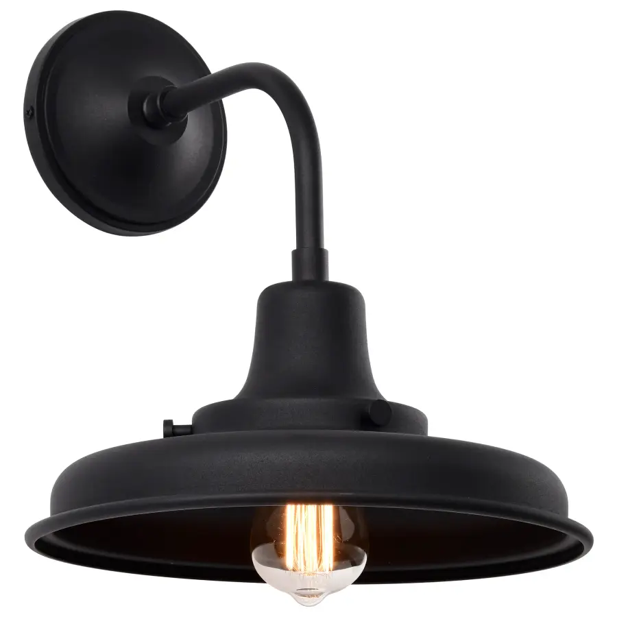 Morris Medium Outdoor Wall Lantern in Black - Image 2