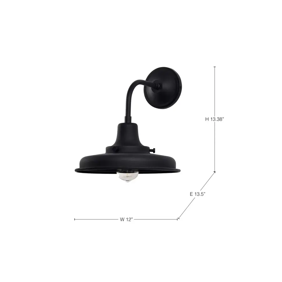 Morris Medium Outdoor Wall Lantern in Black - Image 17