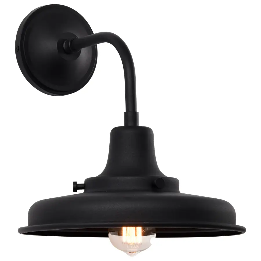 Morris Medium Outdoor Wall Lantern in Black - Image 4