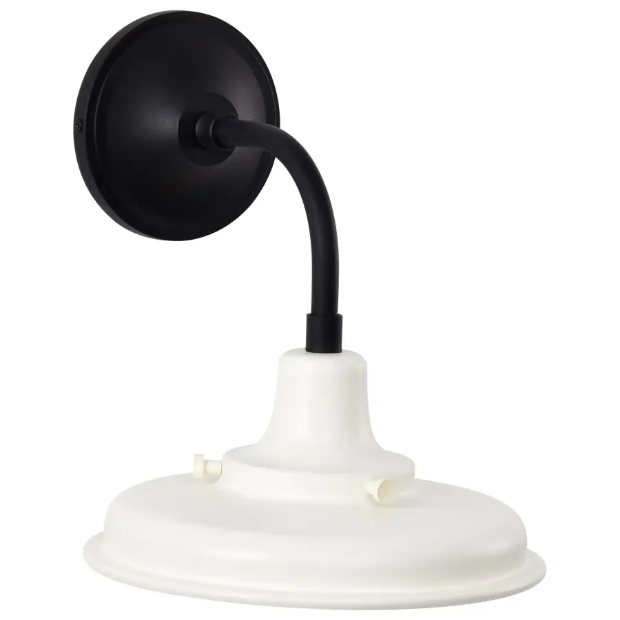 Morris Small Outdoor Wall Lantern in Black with White Shade - Image 5