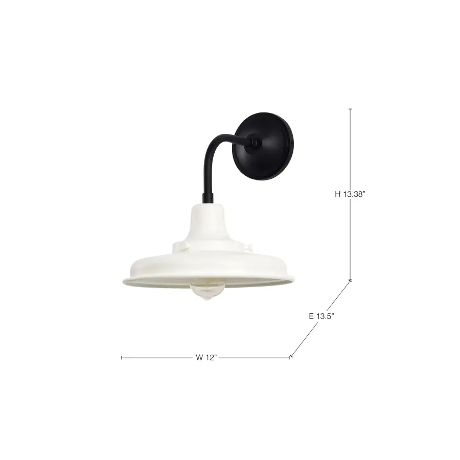 Morris Medium Outdoor Wall Lantern in Black with White Shade - Image 18