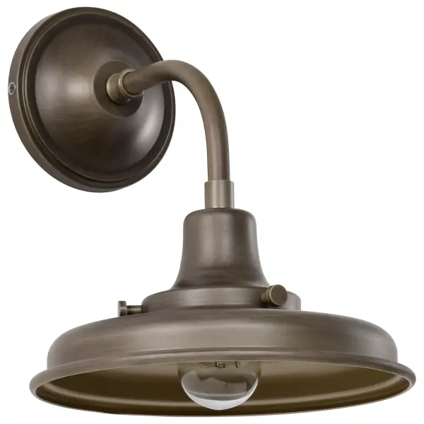 The Morris Small Outdoor Lantern brings countryside charm to your exterior with its classic barn light silhouette and industrial goose neck arm. The burnished bronze finish adds warm vintage appeal perfect for porches and patios.