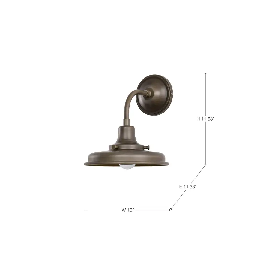 Morris Small Outdoor Wall Lantern in Burnished Bronze - Image 17