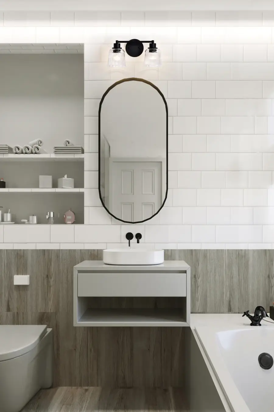 Industrial Farmhouse Charm Meets Modern Bathroom Elegance - Image 18