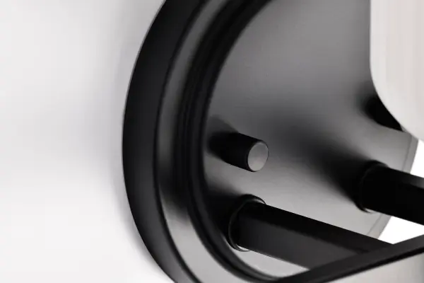 Solara 3-Light Vanity in Matte Black with Frosted Ribbed Glass - Image 13