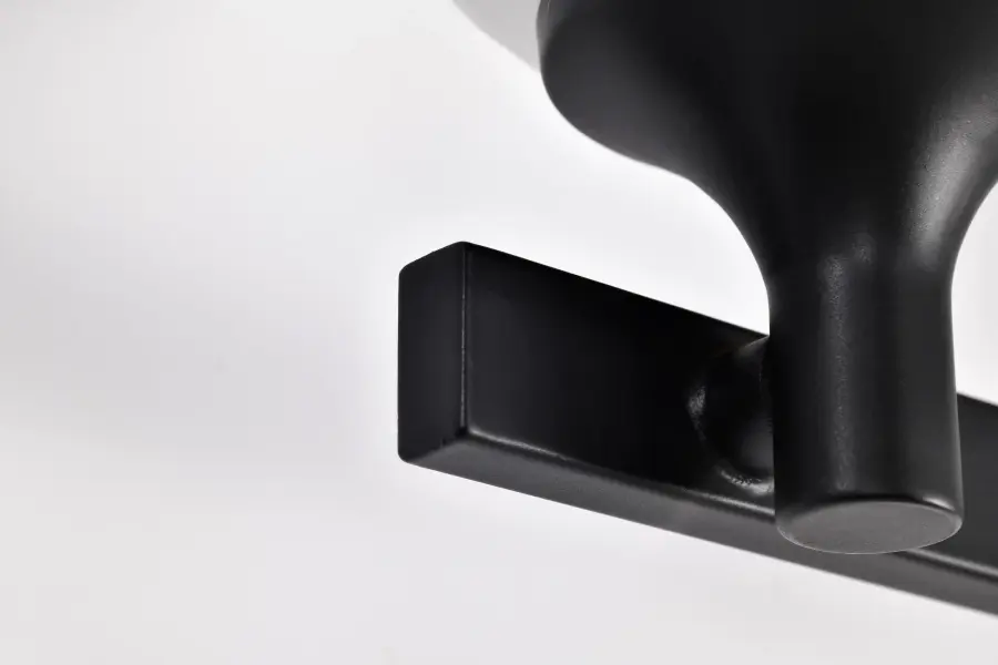 Solara 4-Light Vanity in Matte Black with Frosted Ribbed Glass - Image 13