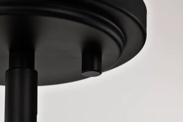 Solara Mini Pendant - Matte Black with Frosted Ribbed Glass - Image 9
