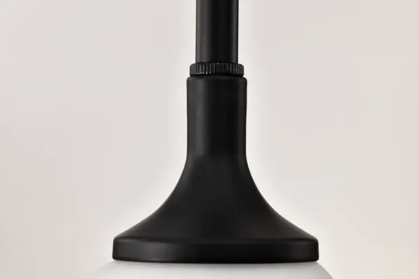 Solara Mini Pendant - Matte Black with Frosted Ribbed Glass - Image 10