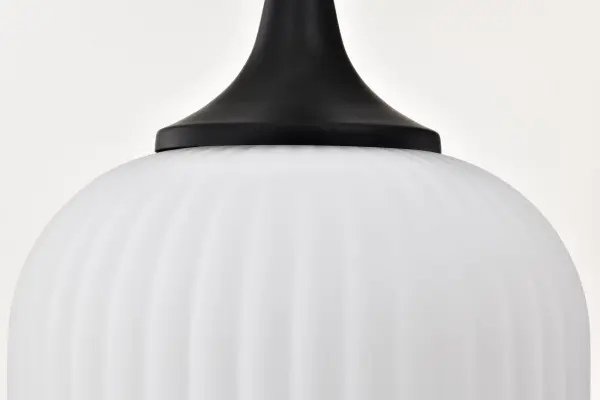 Solara Pendant Light with Frosted Ribbed Glass - Image 11