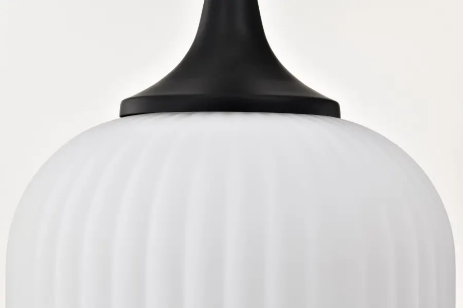 Solara Pendant Light with Frosted Ribbed Glass - Image 11