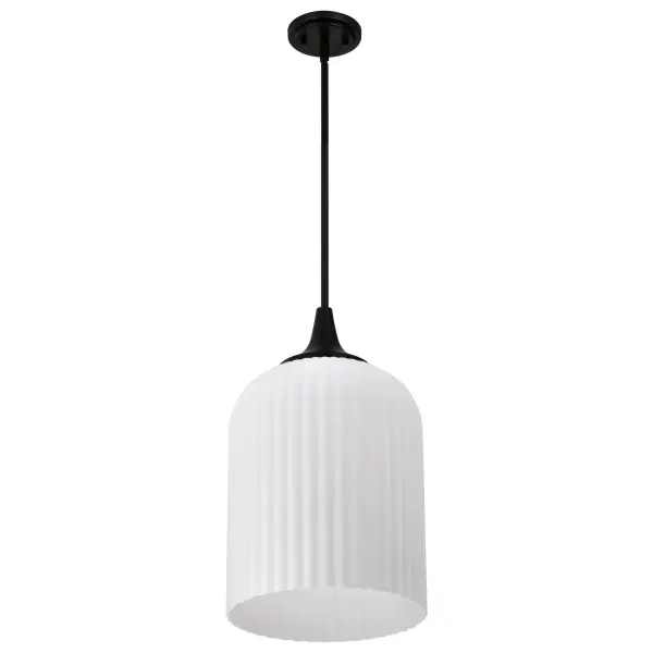Solara Pendant Light with Frosted Ribbed Glass - Image 5