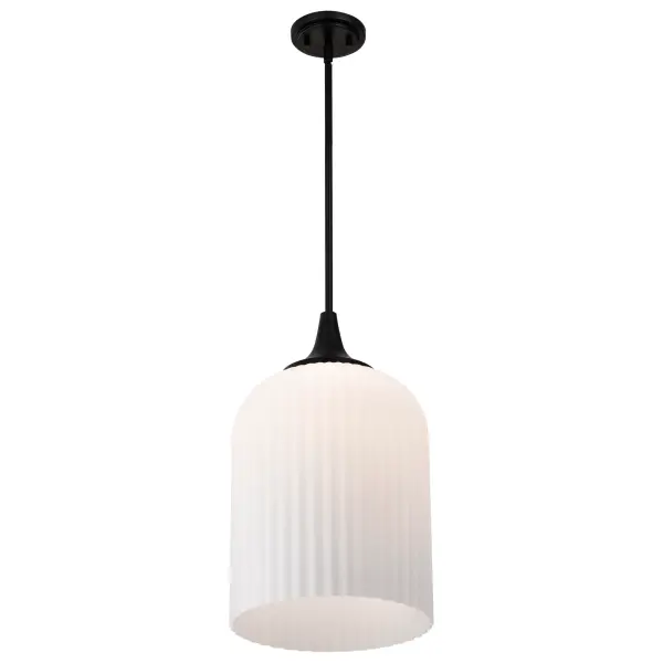 Solara Pendant Light with Frosted Ribbed Glass - Image 6