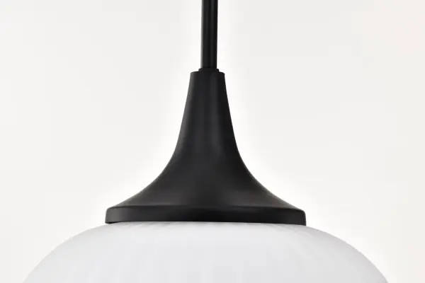 Solara Pendant Light with Frosted Ribbed Glass - Image 8