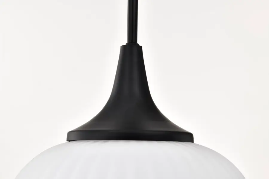Solara Pendant Light with Frosted Ribbed Glass - Image 8