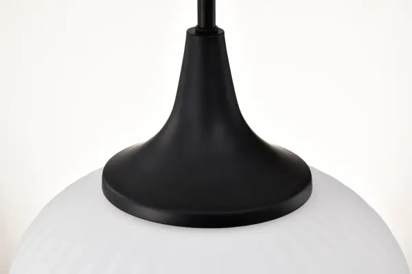 Solara Pendant Light with Frosted Ribbed Glass - Image 9