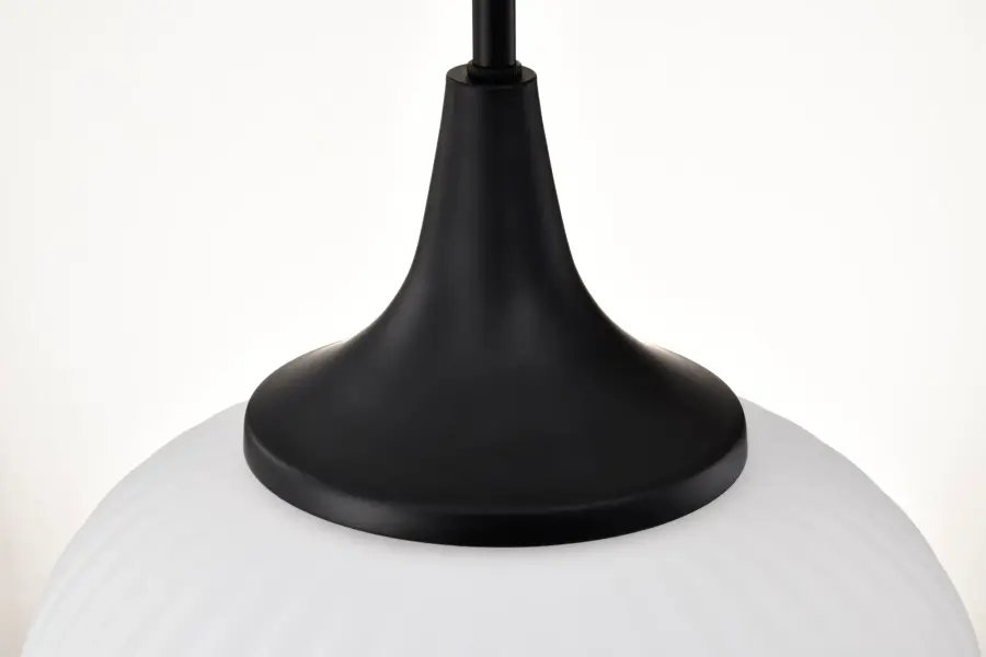 Solara Pendant Light with Frosted Ribbed Glass - Image 9