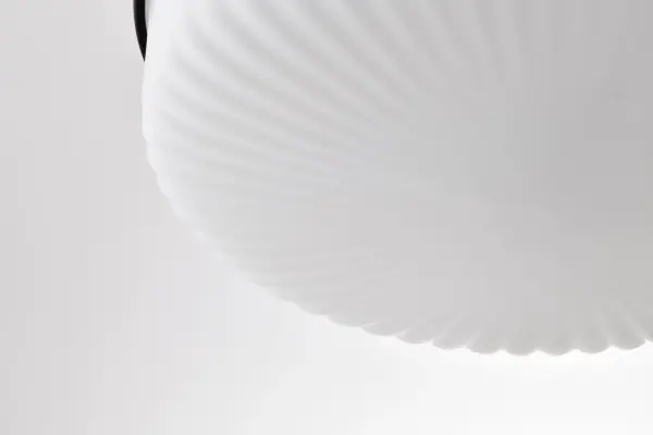 Solara Semi Flush Mount - Matte Black with Frosted Ribbed Glass - Image 12