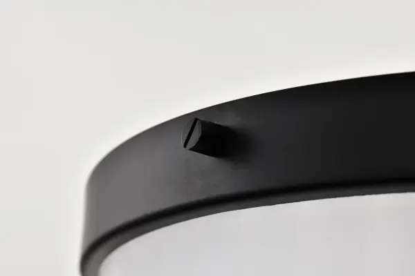 Solara Semi Flush Mount - Matte Black with Frosted Ribbed Glass - Image 7