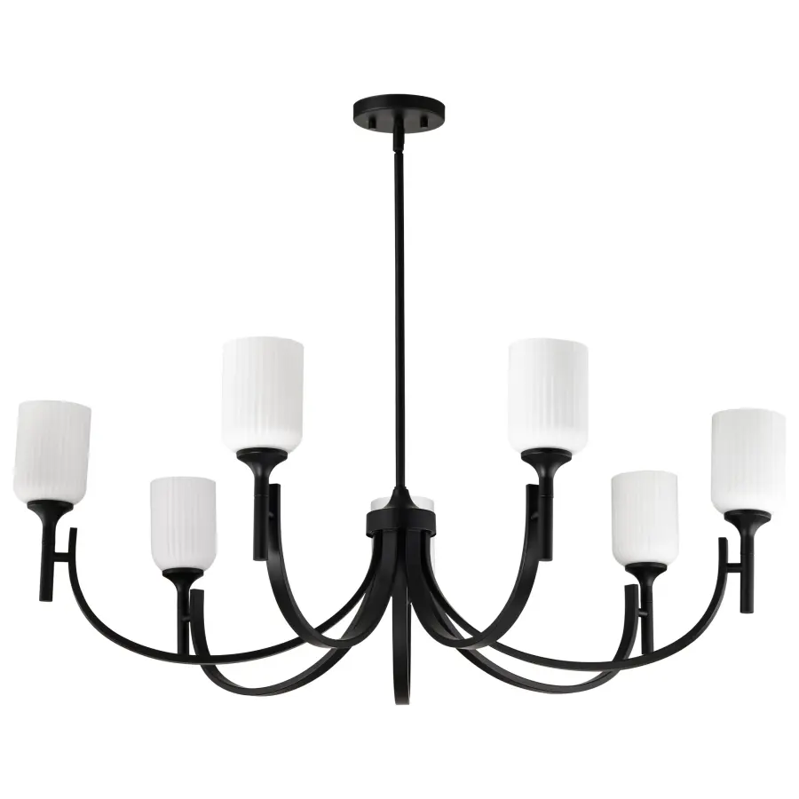 Timeless Elegance Meets Modern Simplicity in Versatile Black Chandelier - Image 1
