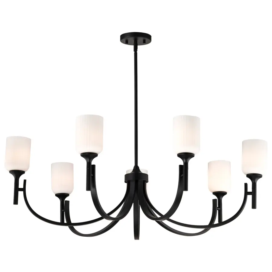 Timeless Elegance Meets Modern Simplicity in Versatile Black Chandelier - Image 2