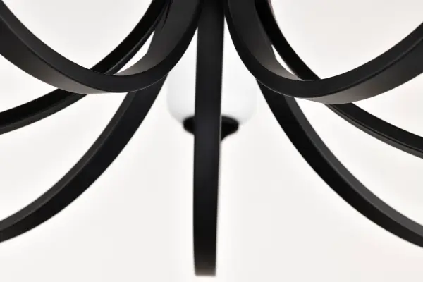 Timeless Elegance Meets Modern Simplicity in Versatile Black Chandelier - Image 12