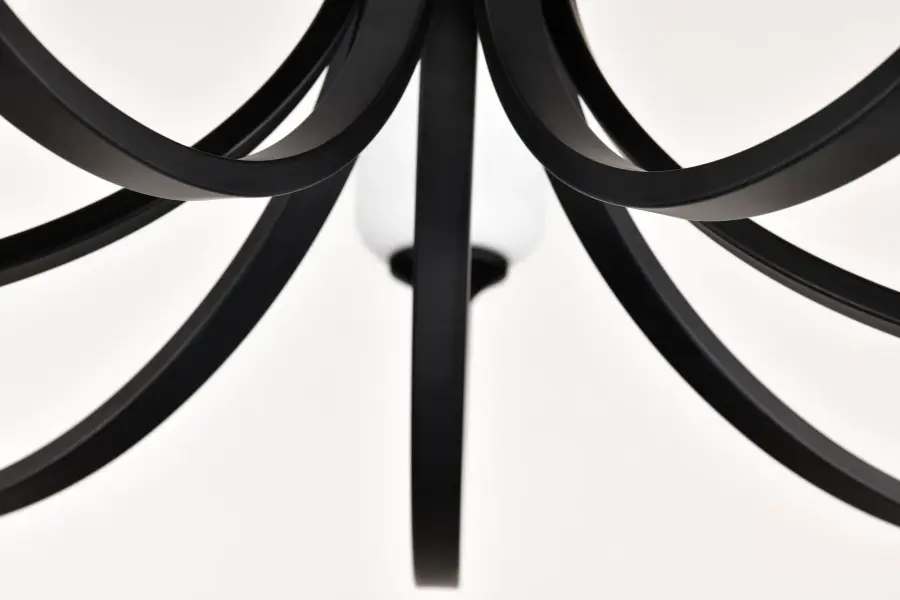 Timeless Elegance Meets Modern Simplicity in Versatile Black Chandelier - Image 12
