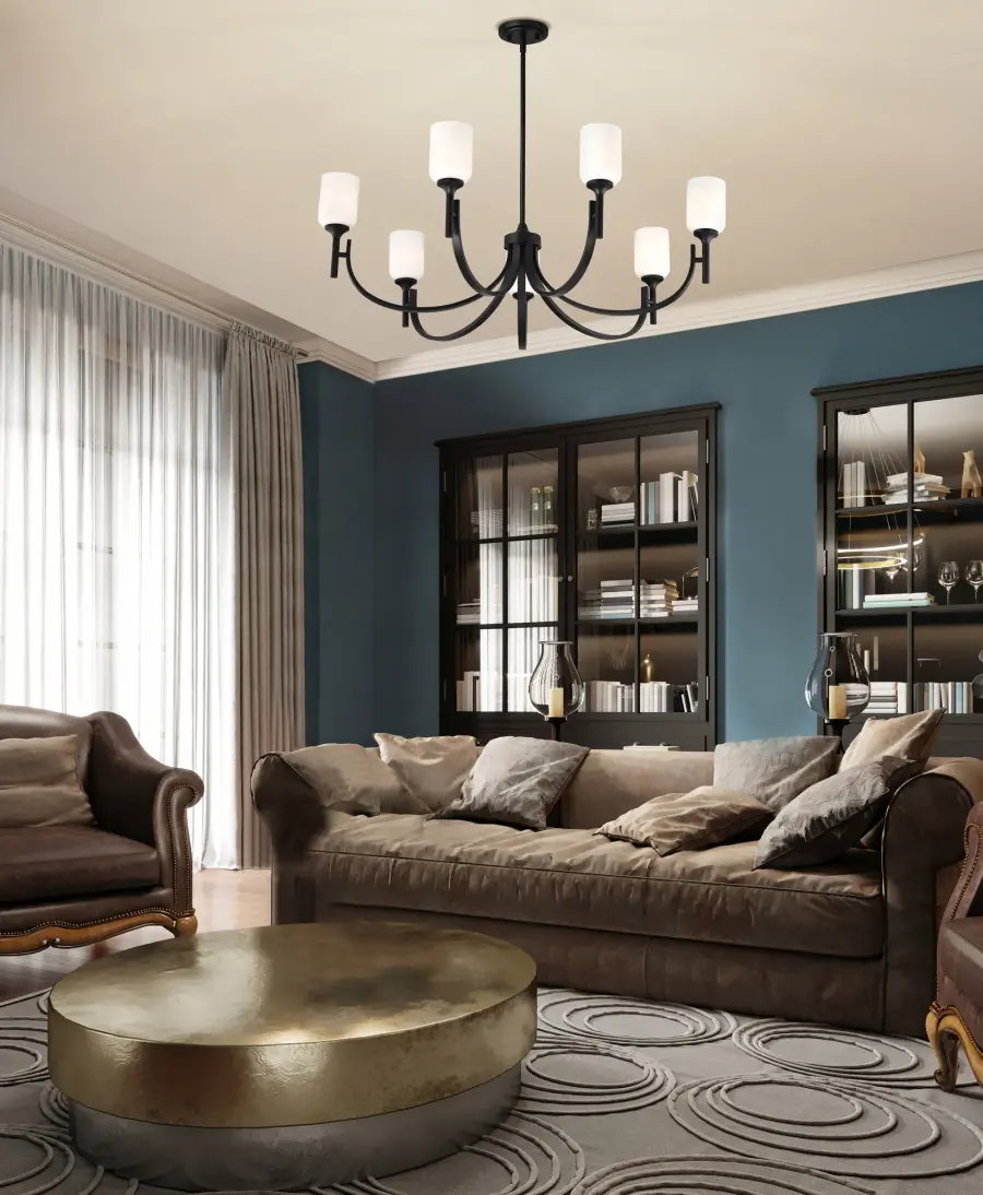 Timeless Elegance Meets Modern Simplicity in Versatile Black Chandelier - Image 17