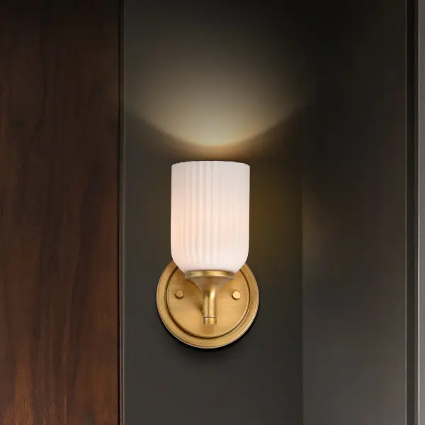 Elegant Brass Sconce with Timeless Appeal and Soft Illumination - Image 34