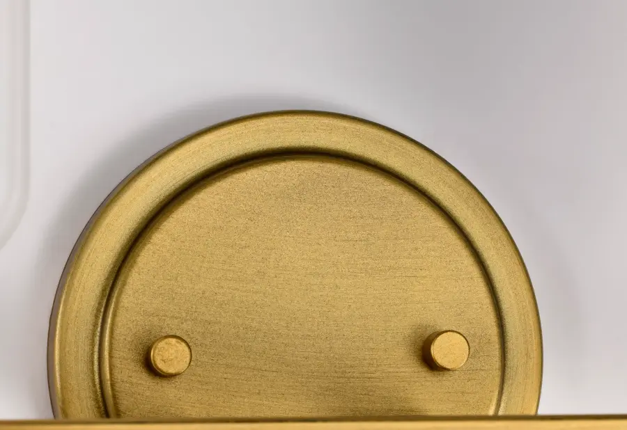 Elegant Brass Vanity Light with Timeless Scalloped Glass Design - Image 13