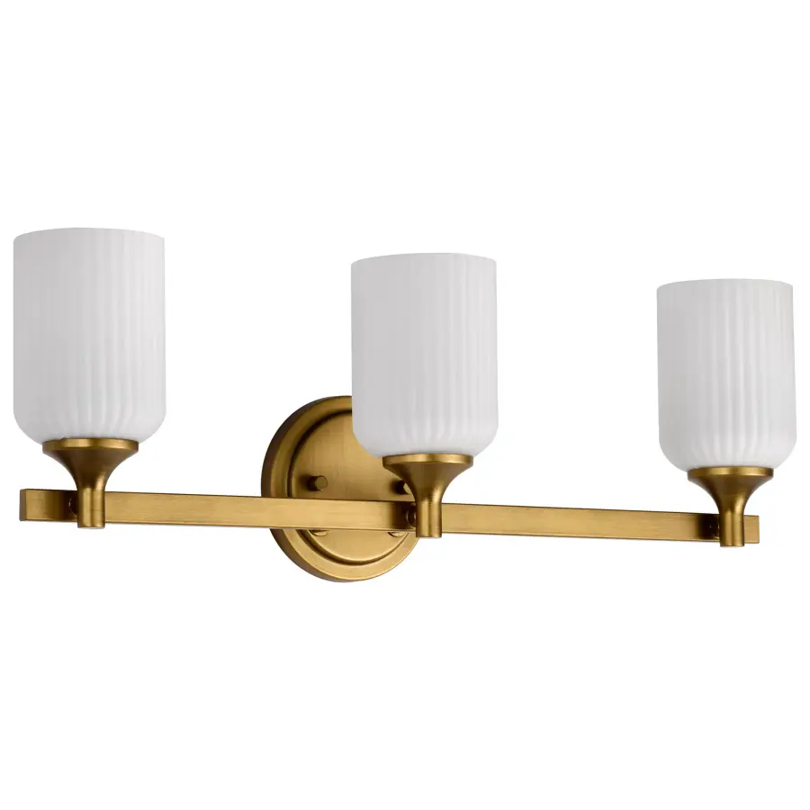 Elegant Brass Vanity Light with Timeless Transitional Appeal - Image 1