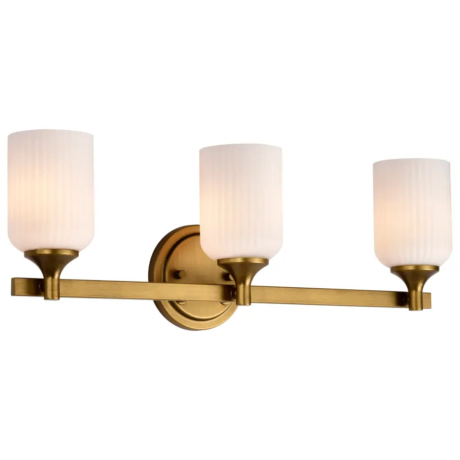 Elegant Brass Vanity Light with Timeless Transitional Appeal - Image 2