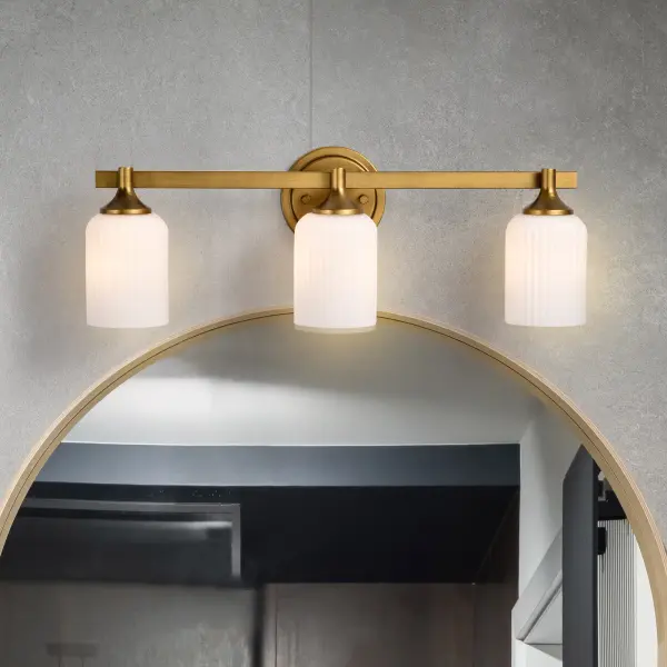 Elegant Brass Vanity Light with Timeless Transitional Appeal - Image 17