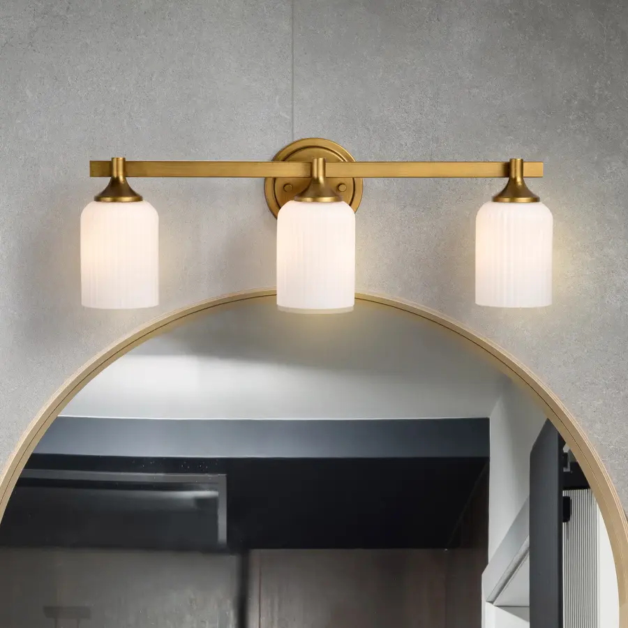 Elegant Brass Vanity Light with Timeless Transitional Appeal - Image 17