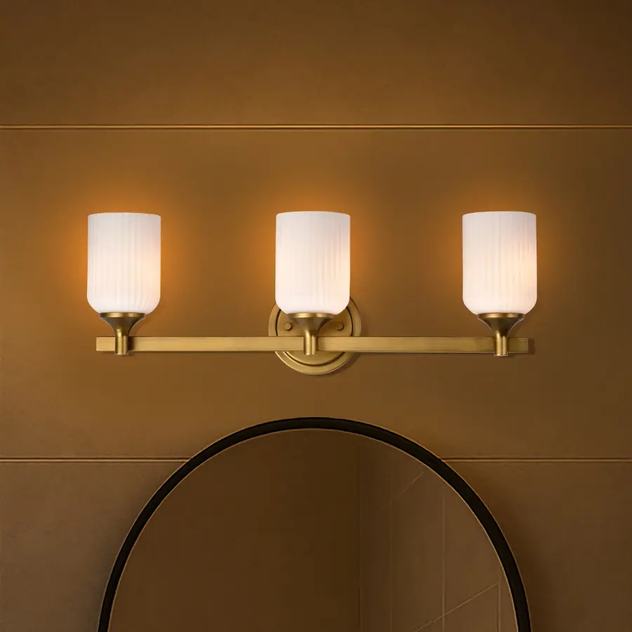 Elegant Brass Vanity Light with Timeless Transitional Appeal - Image 19