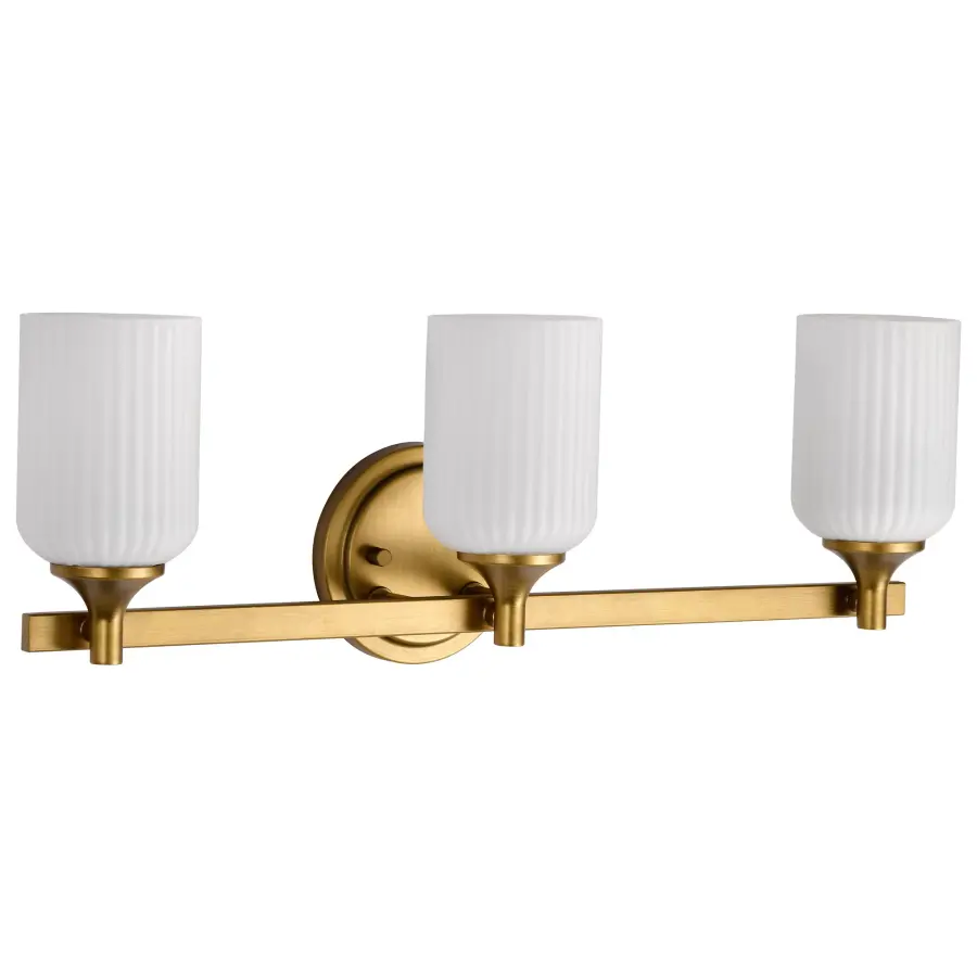 Elegant Brass Vanity Light with Timeless Transitional Appeal - Image 3
