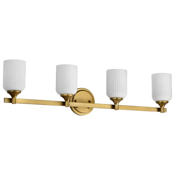 Elegant Brass Vanity Light with Timeless Transitional Appeal - Image 1
