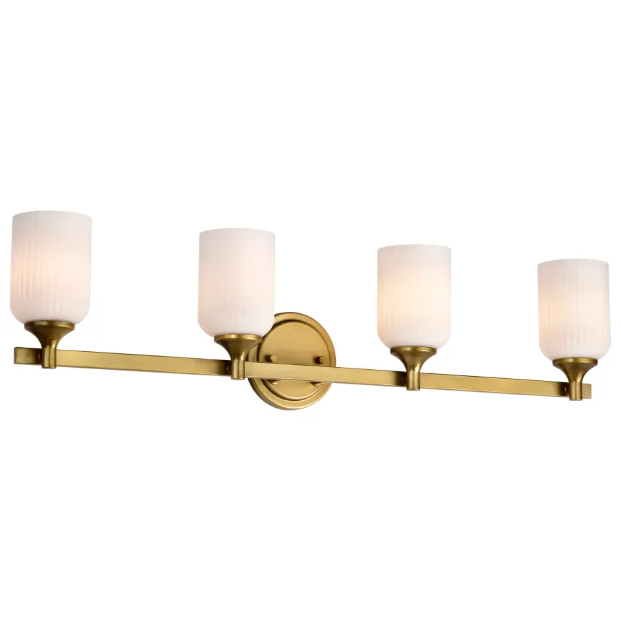 Elegant Brass Vanity Light with Timeless Transitional Appeal - Image 2