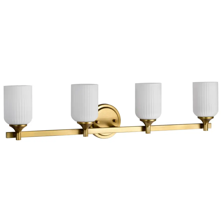 Elegant Brass Vanity Light with Timeless Transitional Appeal - Image 3