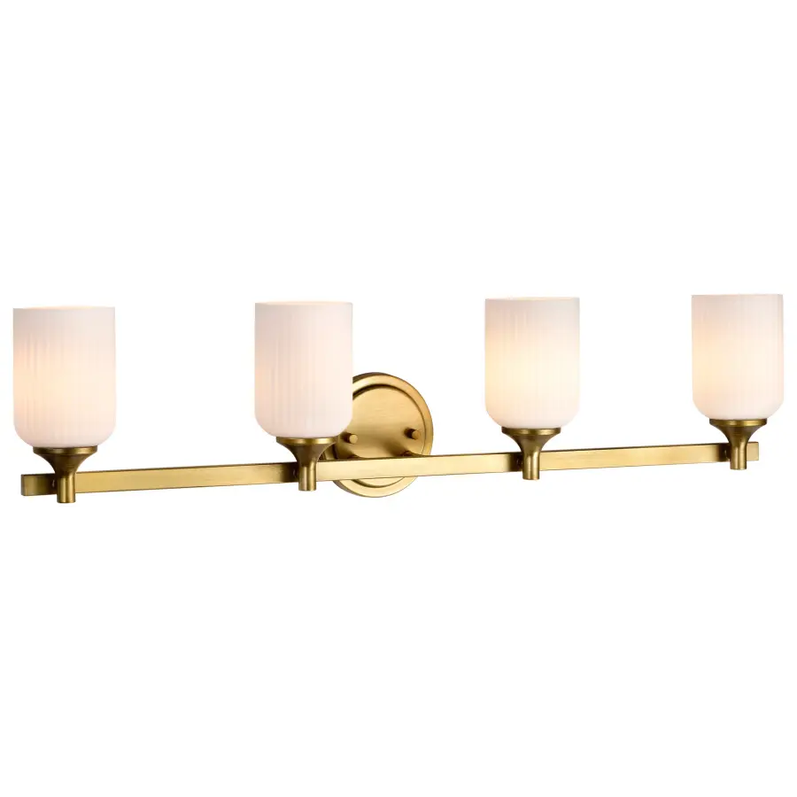 Elegant Brass Vanity Light with Timeless Transitional Appeal - Image 4
