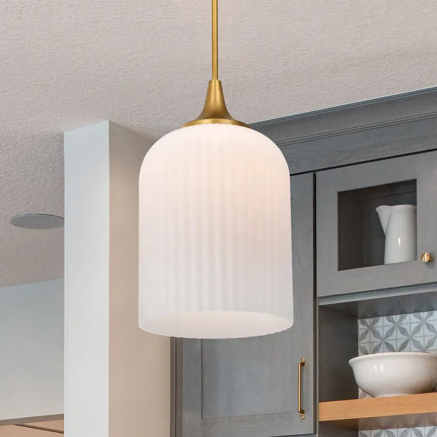 Timeless Brass Pendant with Soft, Inviting Glow - Image 15