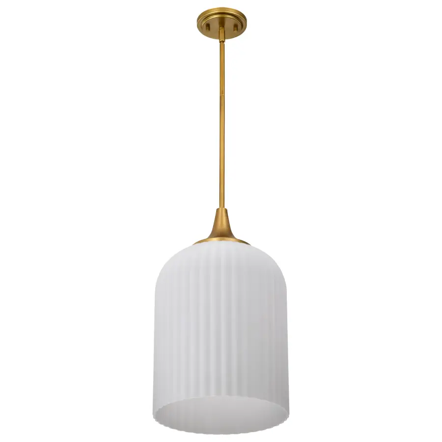Timeless Brass Pendant with Soft, Inviting Glow - Image 3