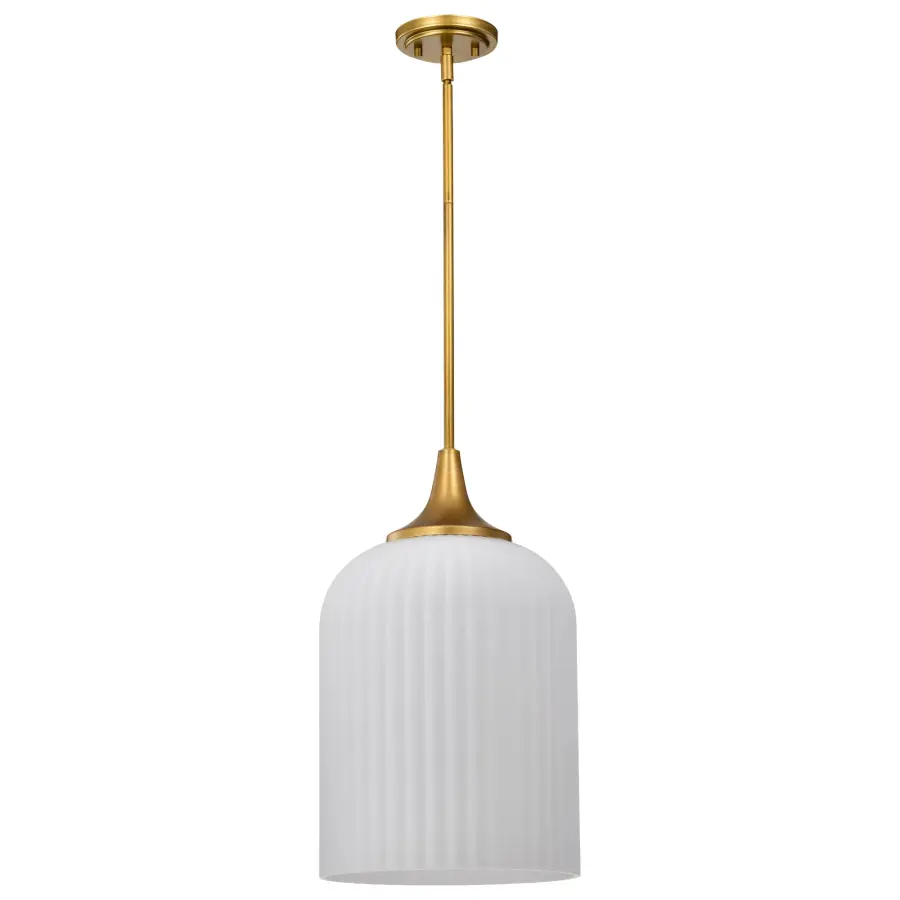 Timeless Brass Pendant with Soft, Inviting Glow - Image 5